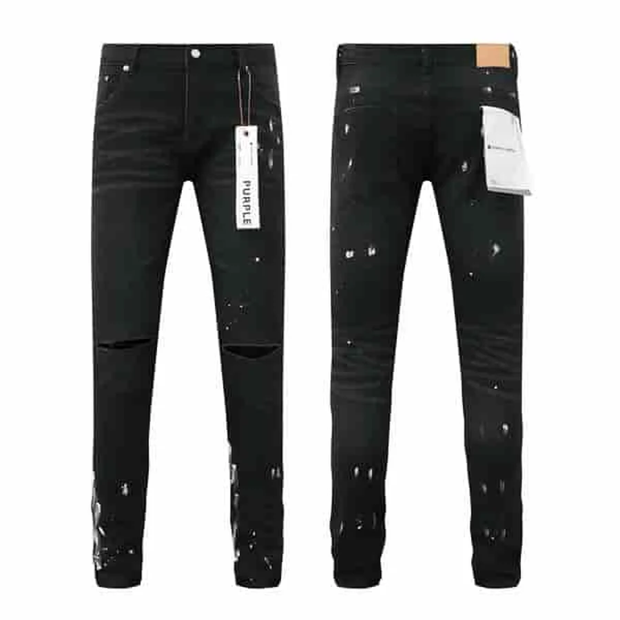 Light Blue Distressed Jeans With Logo Jeans — Black