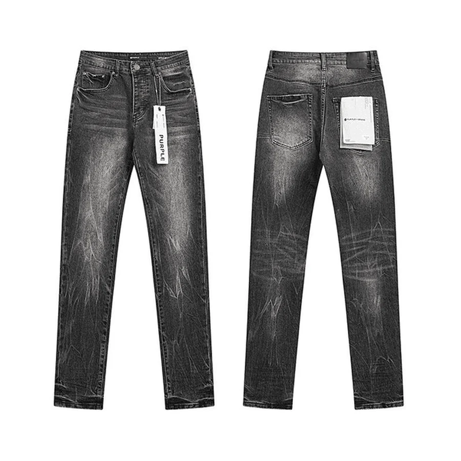 Light Blue Distressed Jeans With Logo Jeans — Black