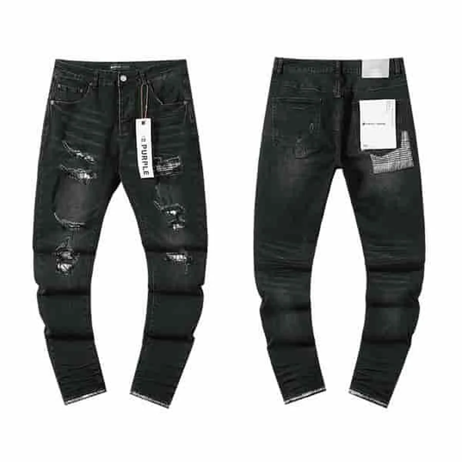 Light Blue Distressed Jeans With Logo Jeans — Black
