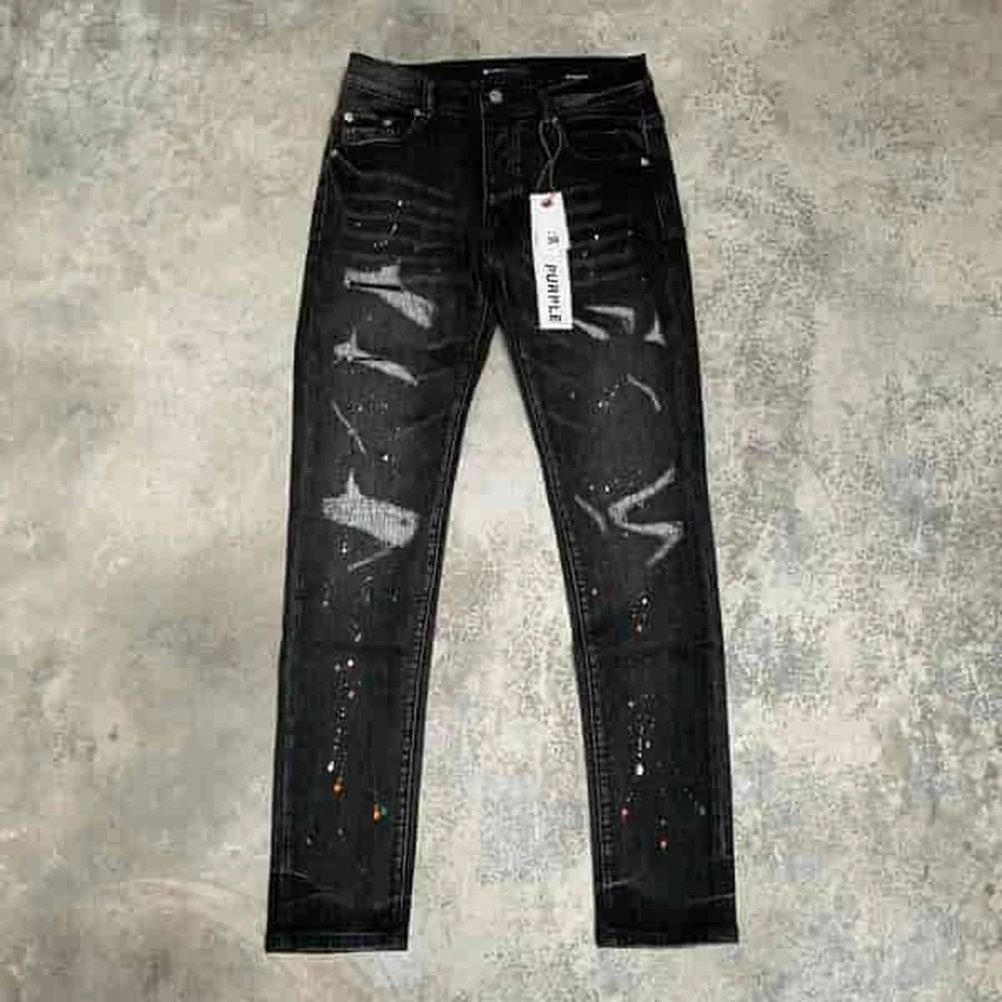 Light Blue Distressed Jeans With Logo Jeans — Black
