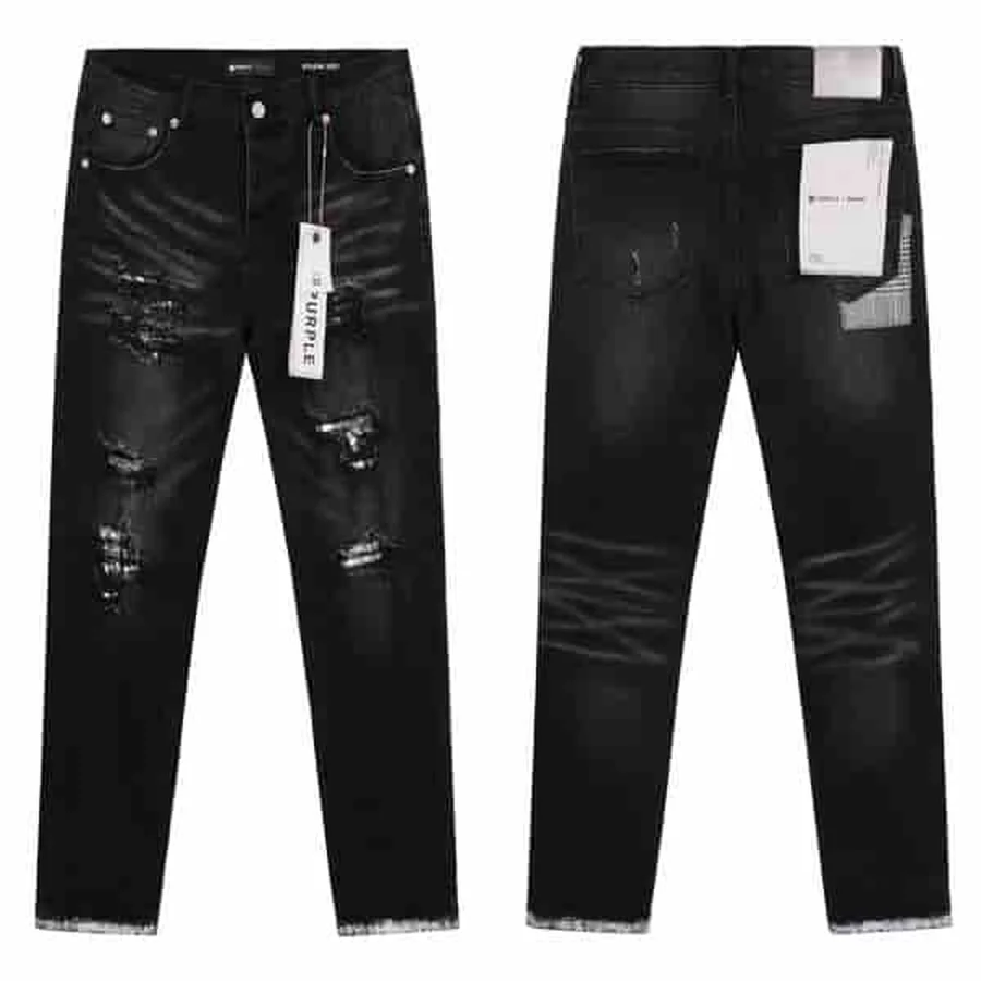 Light Blue Distressed Jeans With Logo Jeans — Black