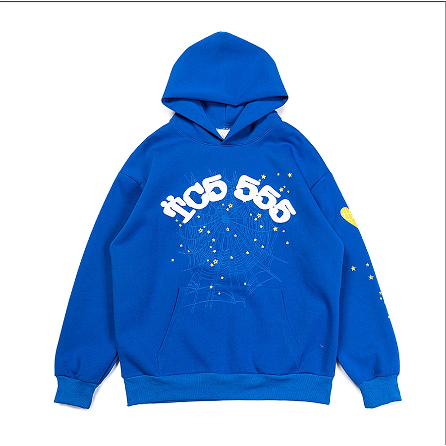 Blue Sp5der 555 Web Hoodie