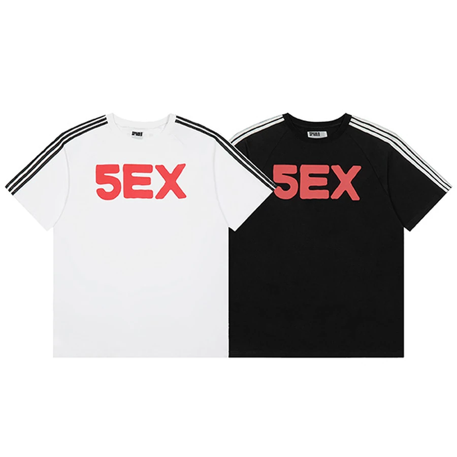 Sp5der Multi-Color 5ex Text Graphic T-Shirt