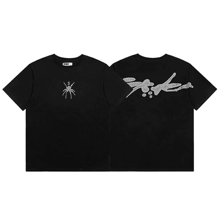 Sp5der Black Spider Logo Graphic T-Shirt