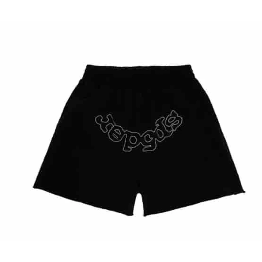 Sp5der Black Rhinestone Web Graphic Hoodie