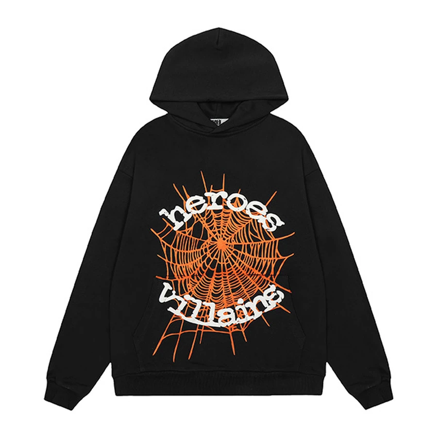 Sp5der Black and Yellow Star Hoodie