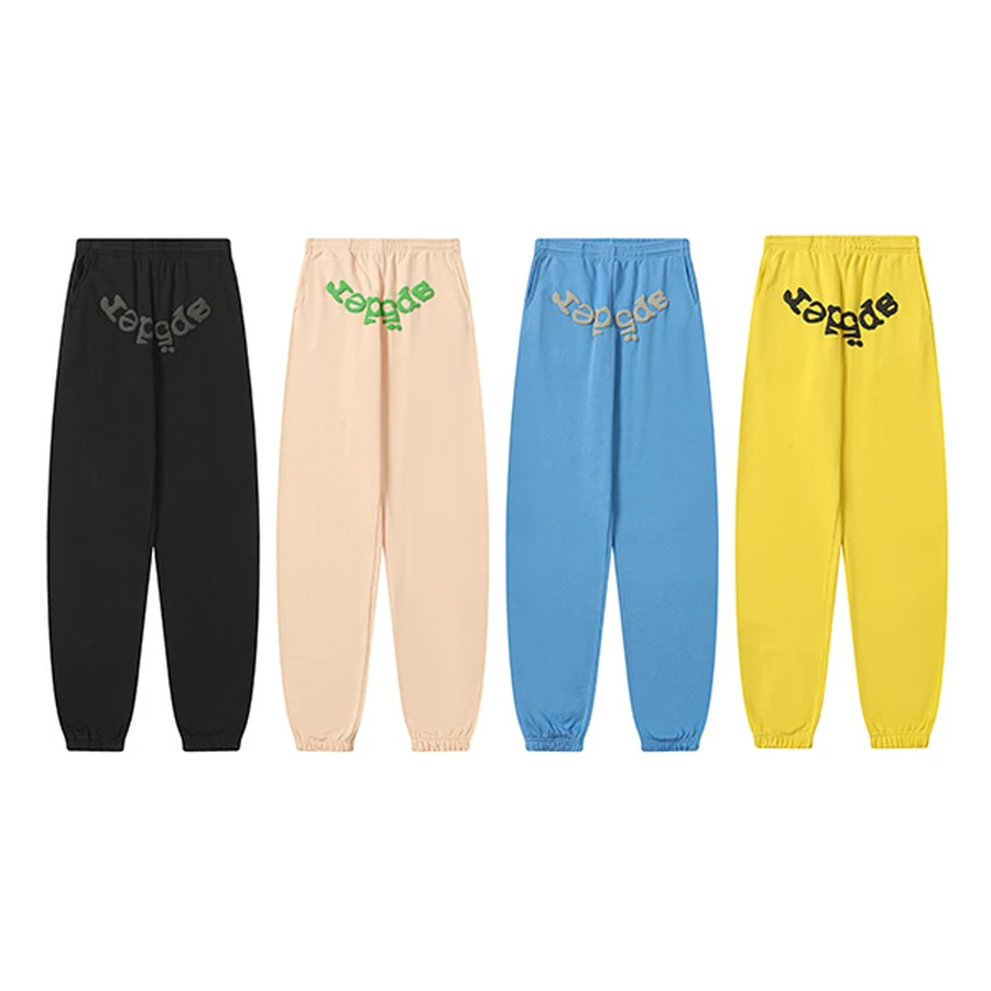 Sp5der Multi-Color Plain Logo Graphic Sweatpants