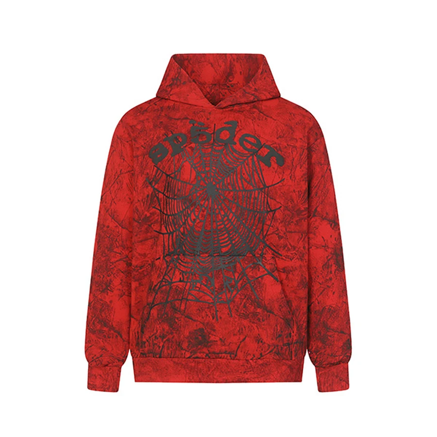 Red Sp5der Web Print Hoodie