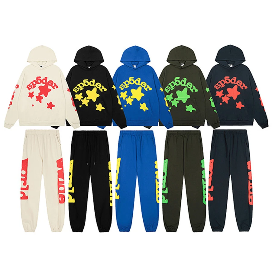 Sp5der Multi-Color Star Graphic Tracksuit Set 2