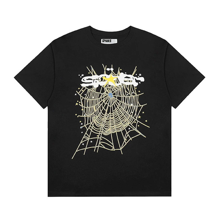 Sp5der Black Spider Web Graphic T-Shirt 4