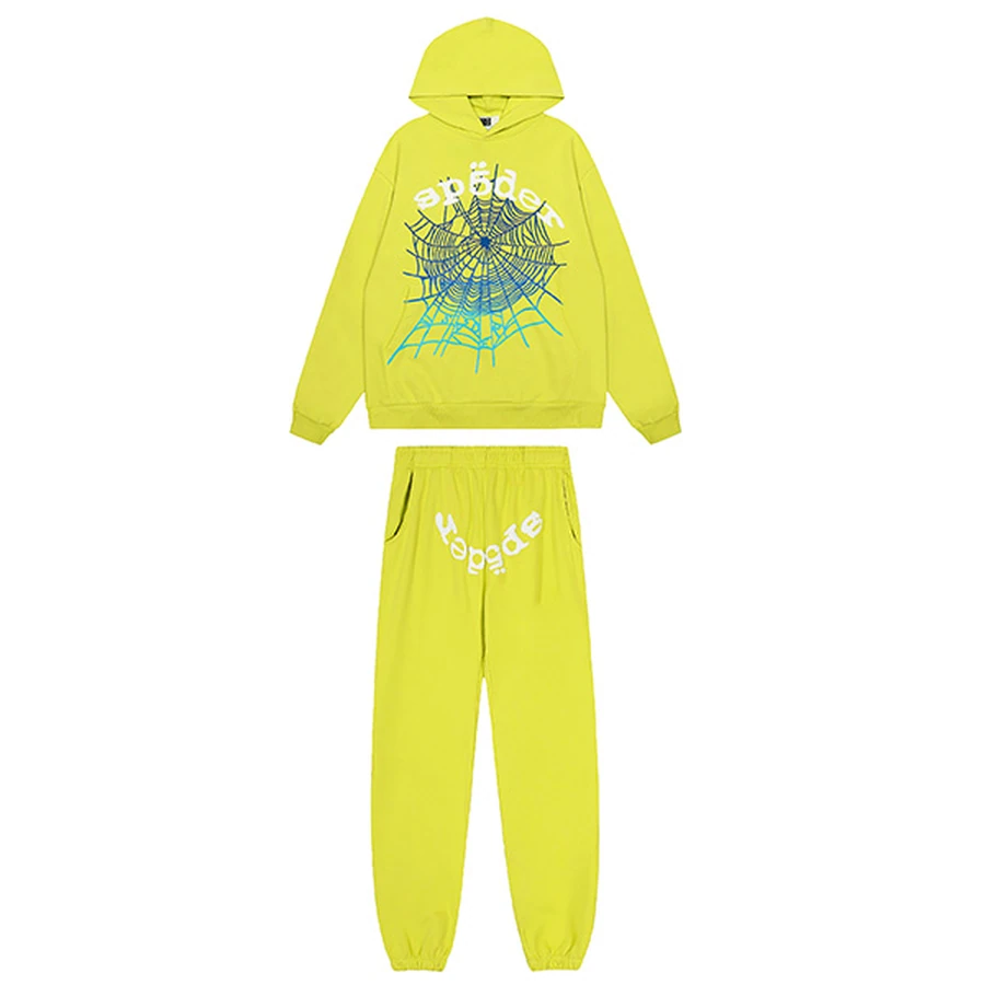 Sp5der Grey Pink Star Logo Sweatpants