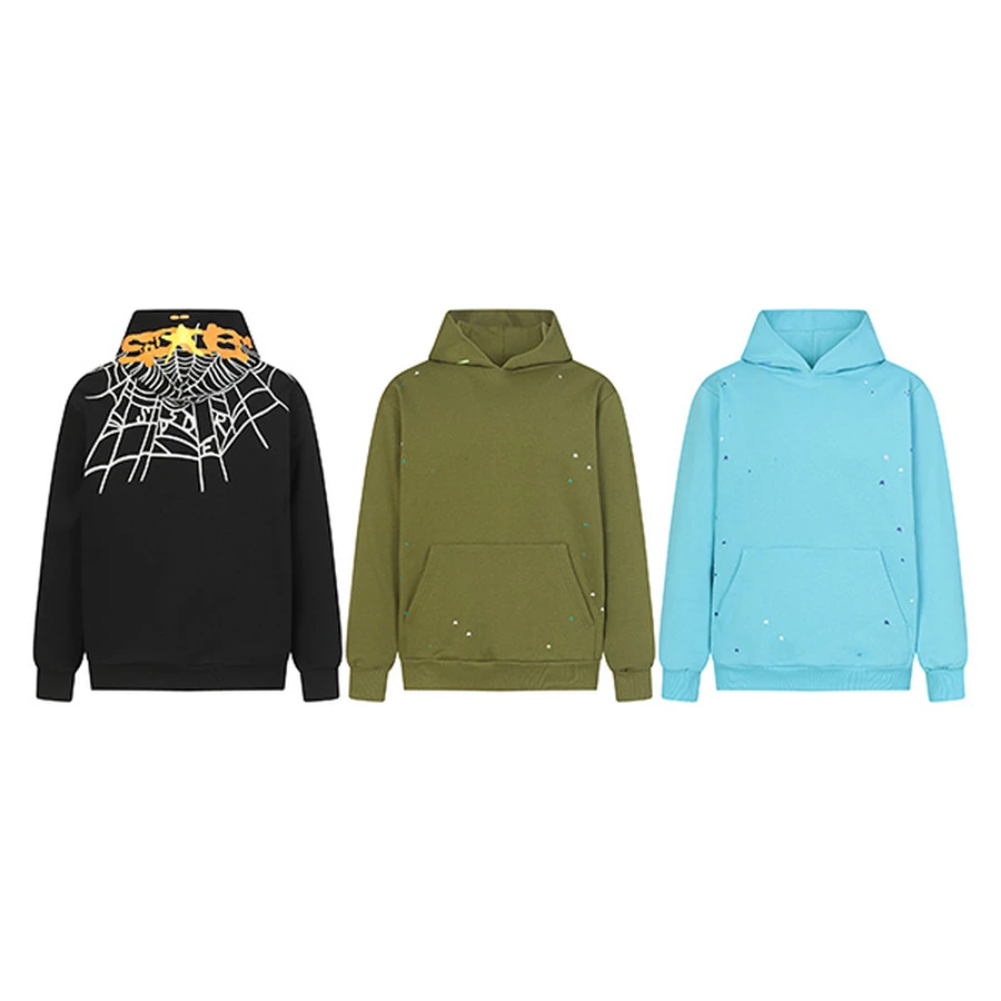 Sp5der Multi-Color Spider Web Graphic Hoodie 2