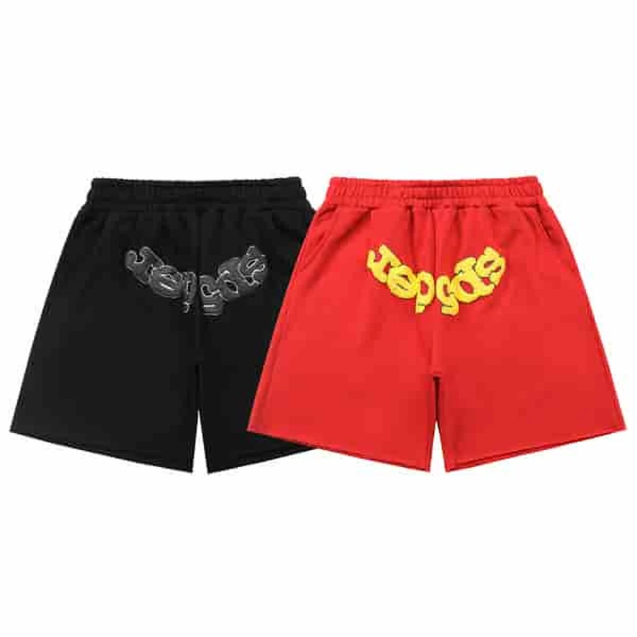 Sp5der Multi-Color Plain Logo Graphic Shorts