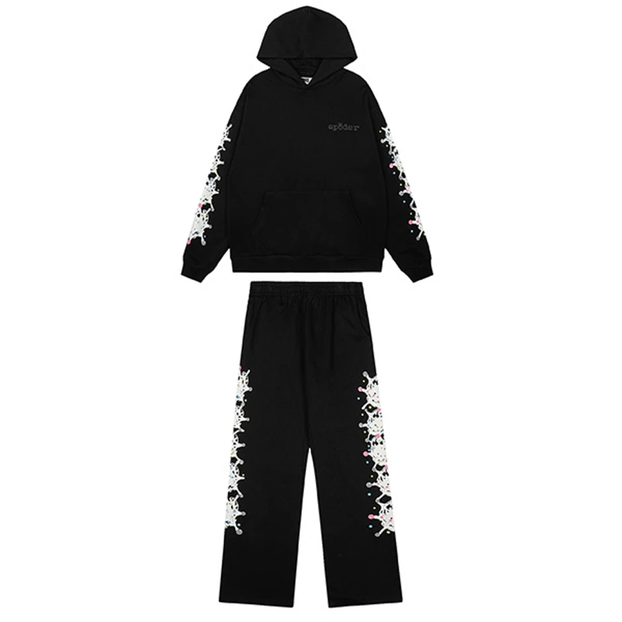 Black Sp5der Logo Sweatpants
