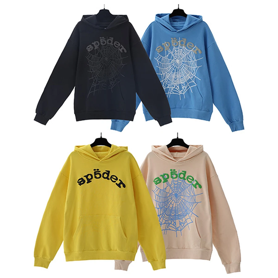 Sp5der Multi-Color Spider Web Graphic Hoodie 8