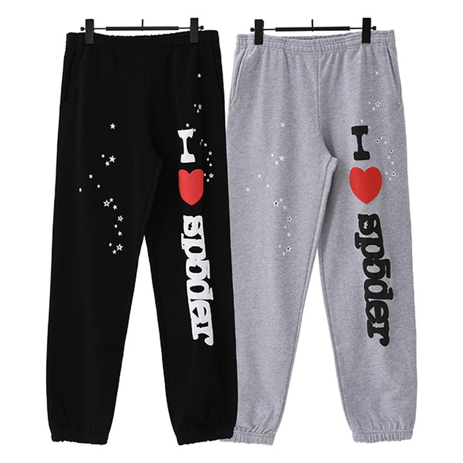 Sp5der Multi-Color I Heart Spider Star Graphic Sweatpants