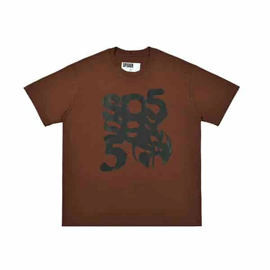 Sp5der Brown 555 Graphic Graphic T-Shirt
