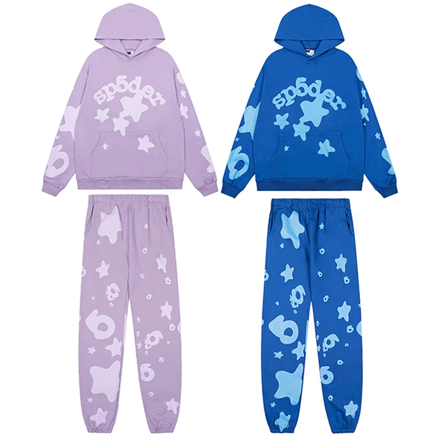 Sp5der Multi-Color Star Graphic Tracksuit Set