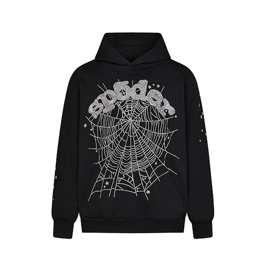 Sp5der Black Spider Web Graphic Hoodie 2