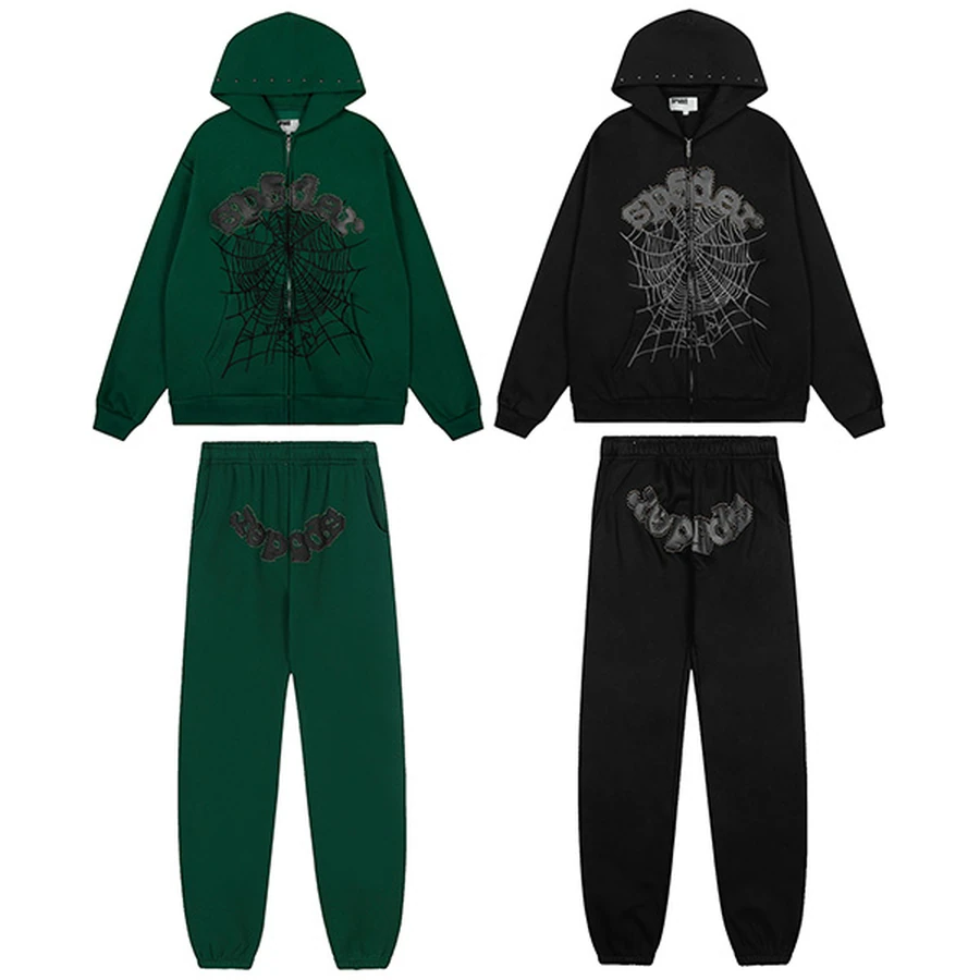 Sp5der Multi-Color Spider Web Graphic Tracksuit Set