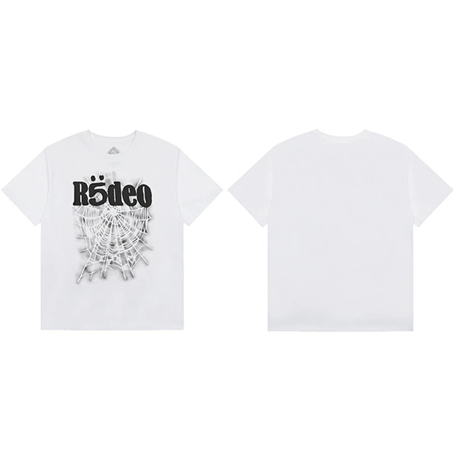 Sp5der Pink Web Patterned Graphic T-Shirt