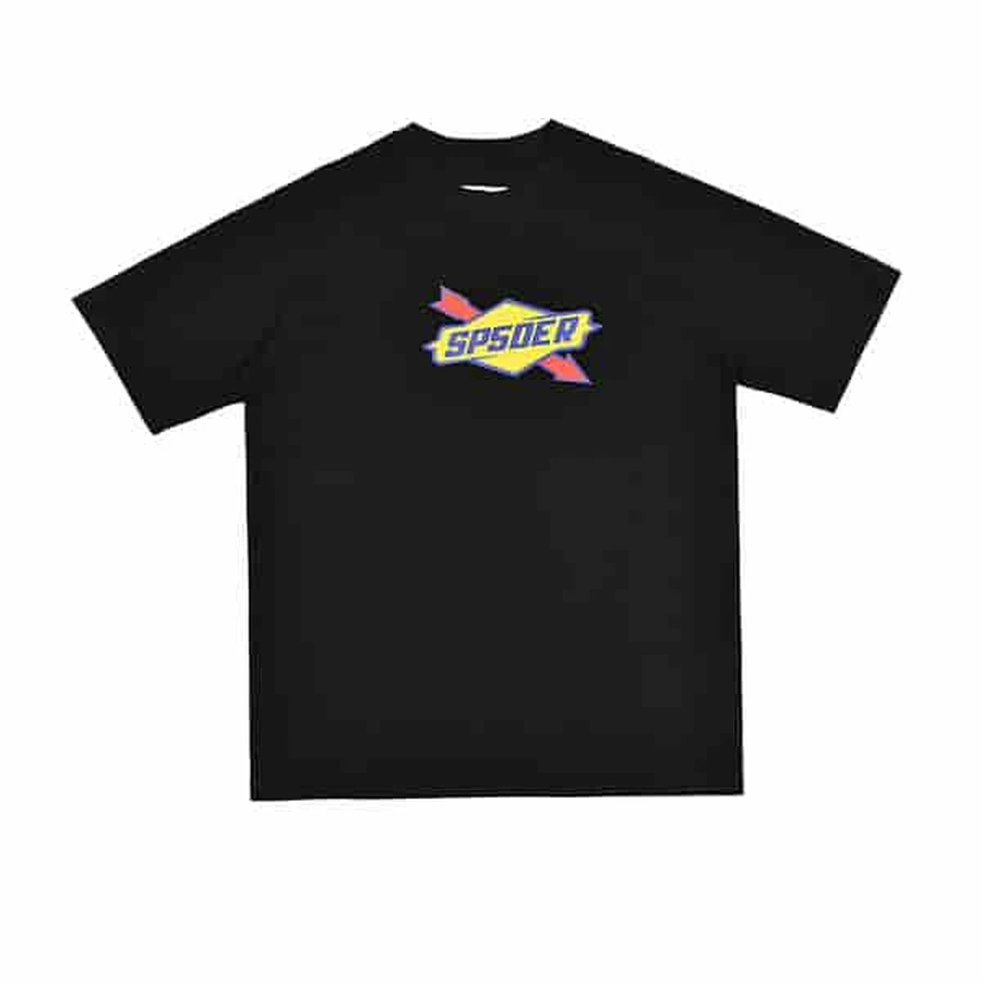 Sp5der Black Speed Logo Graphic T-Shirt