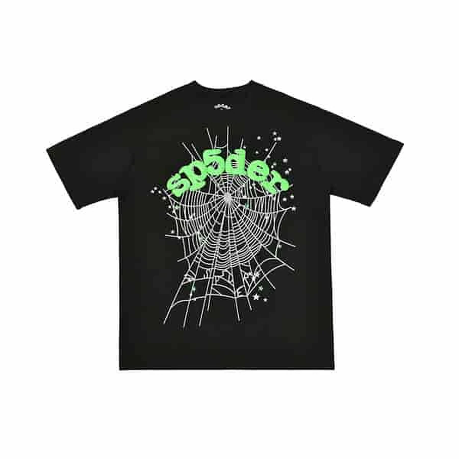 Sp5der Black Spider Web Graphic T-Shirt