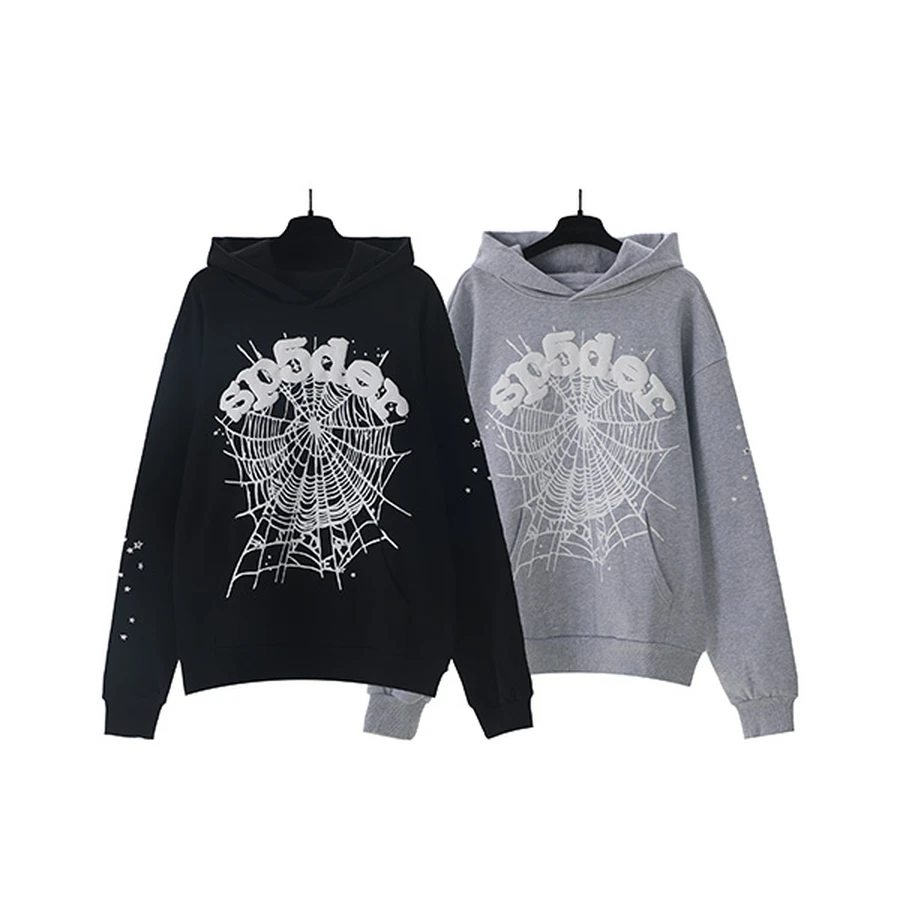 Sp5der Multi-Color Spider Web Graphic Hoodie