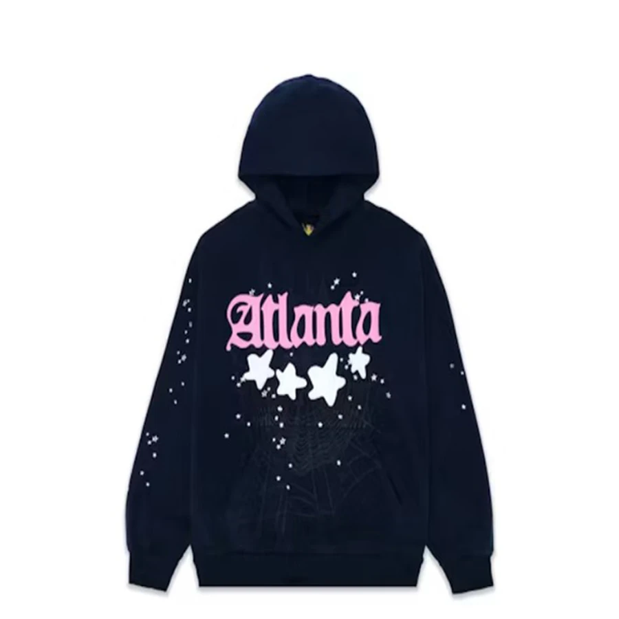 Sp5der Black Atlanta Star Motif Hoodie 2