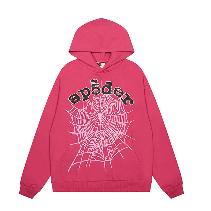 Sp5der Orange Graphic Sleeve Hoodie