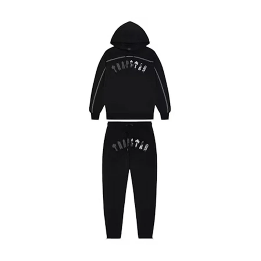 Grey Grey Tracksuit Lime Accents Tracksuit — Black
