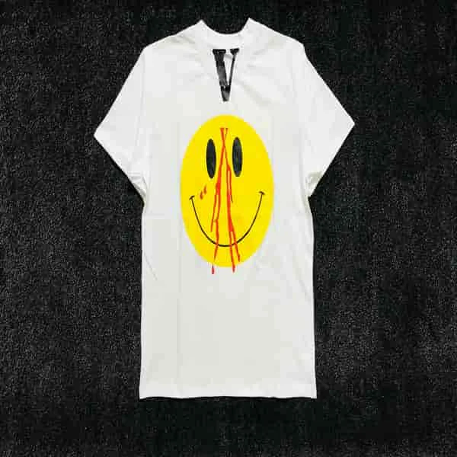 VLONE White Bleeding Smiley Face T-Shirt