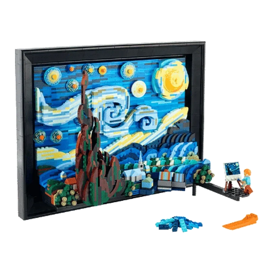 LEGO Art Brick Art Display: Starry Night Painting