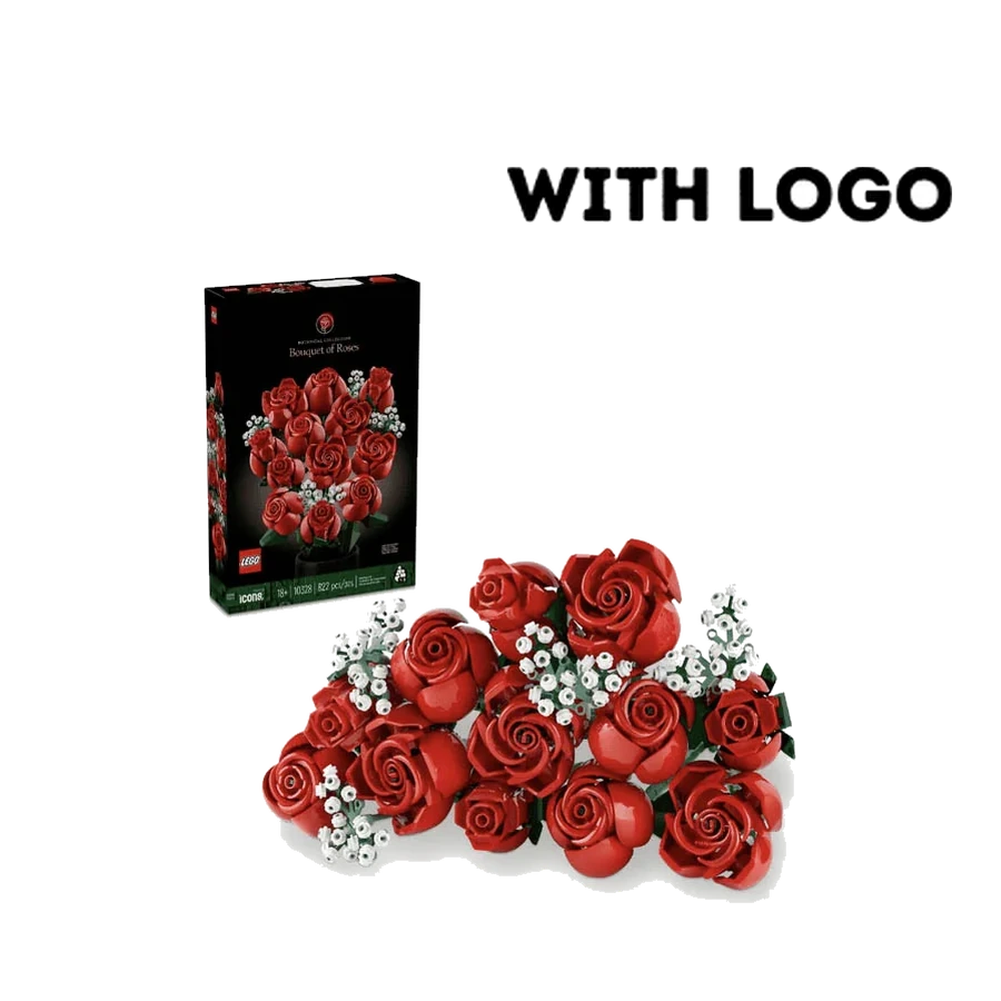 LEGO with LEGO Red Flowers Brick Display Set