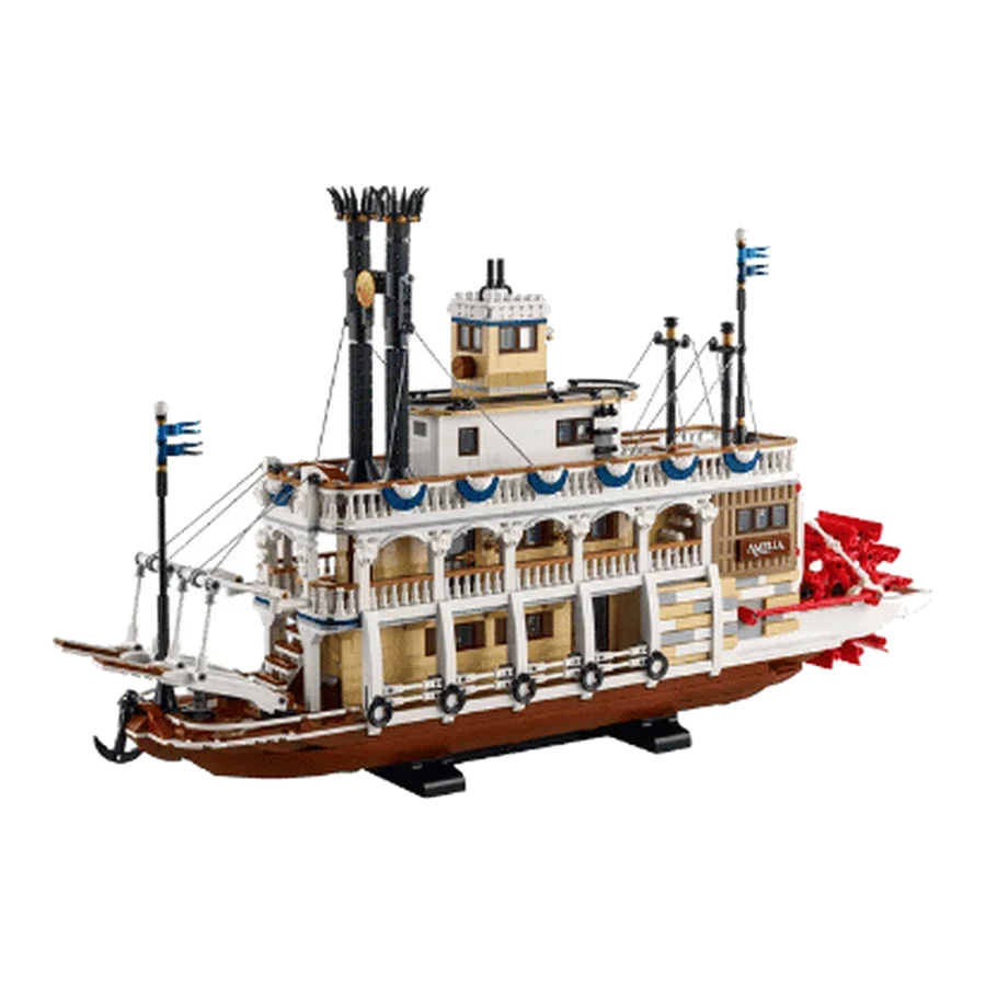 LEGO Ideas Classic Steamboat Paddle Boat Display Model