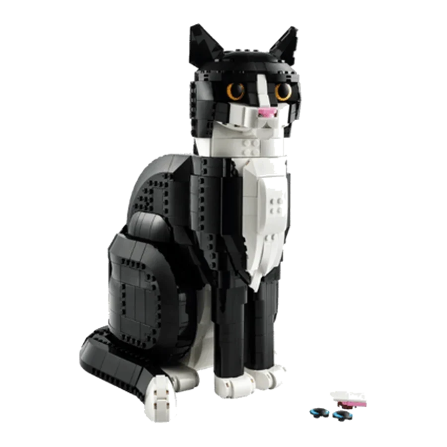 LEGO icons Black and White Cat Display Figure