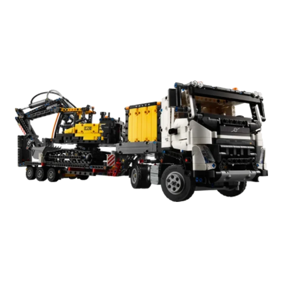 LEGO Technic Construction Truck & Excavator Brick Display Model