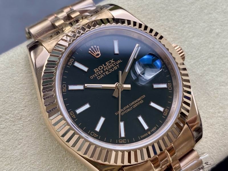 Rolex Datejust 41 Olive Dial Rose Gold