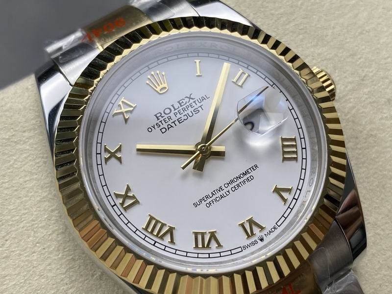 Rolex Datejust 41 White Dial Roman Two-Tone