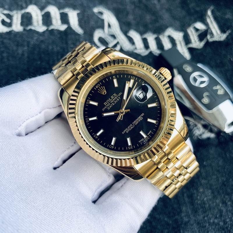 Rolex Datejust Black Dial Gold