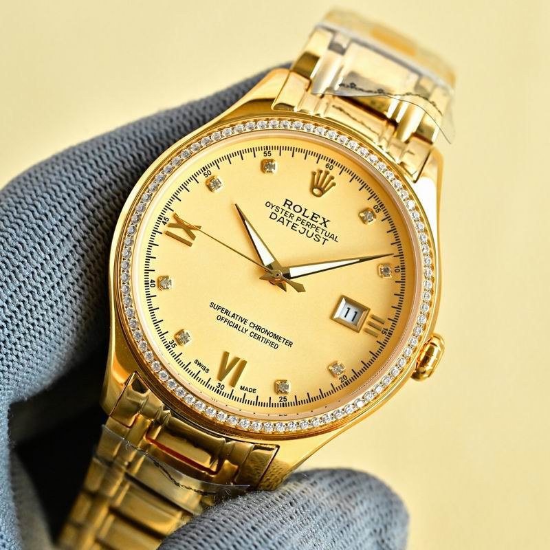 Rolex Datejust Champagne Dial Diamond Gold