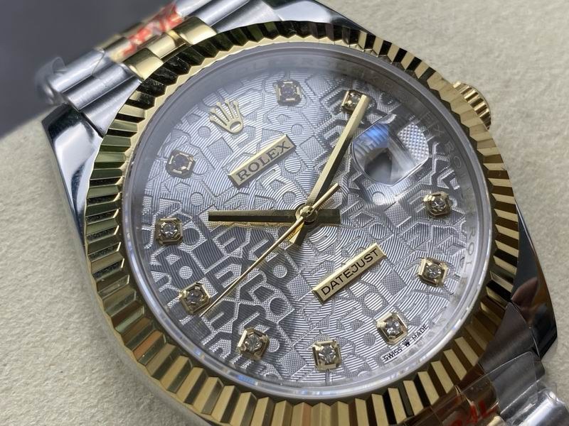 Rolex Datejust Silver Diamond Dial Two-Tone