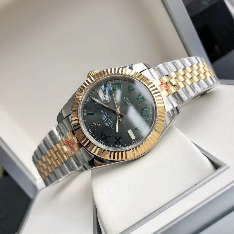 Rolex Datejust Slate Dial Green Two-Tone