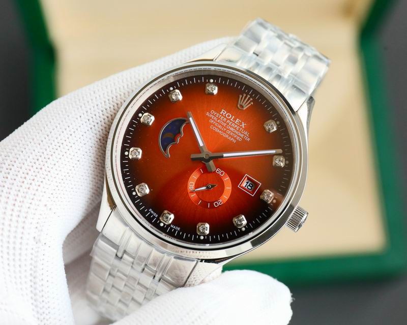 Rolex Day-Date Orange Dial Diamond