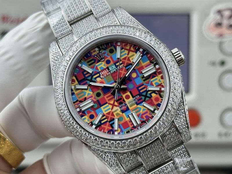 Rolex Oyster Perpetual Colorful 'Celebration' Dial Diamond White Gold