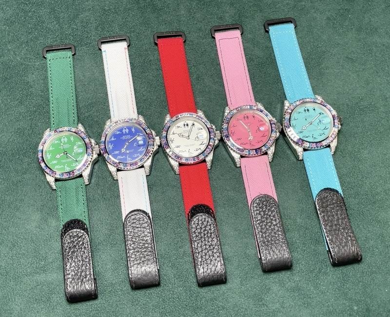 Rolex Oyster Perpetual Rainbow Bezel Artistic White Gold