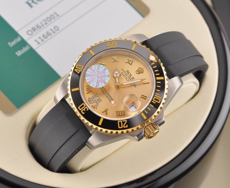 Rolex Submariner Gold Dial Black Two-Tone