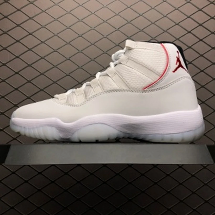 Jordan 11 Platinum Tint Red
