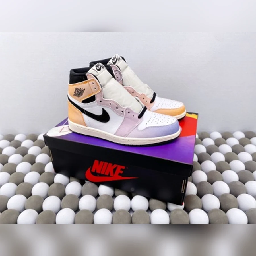 Jordan 1 High White Gradient Peach Purple