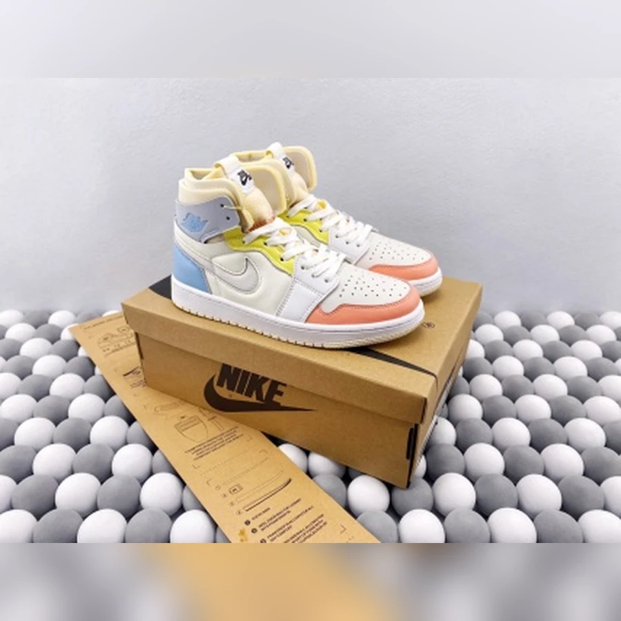 Jordan 1 High Sail Pink Blue Yellow